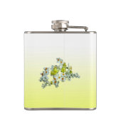 Gelbe Blumenmutter Flachmann (Rückseite)