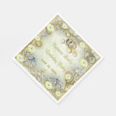 Gelbe BlumenPrinzessin Verzauberte Geburtstagsfeie Serviette (Ecke)