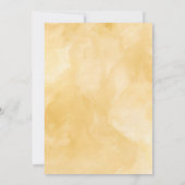 Gelbe Blumenschläfer Kinderdusche Einladung (Rückseite)