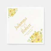 Gelbe Blumenserviette Serviette (Vorderseite)