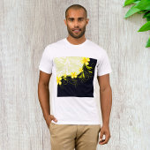 Gelbe Blumenuntergrund Männer T - Shirt
