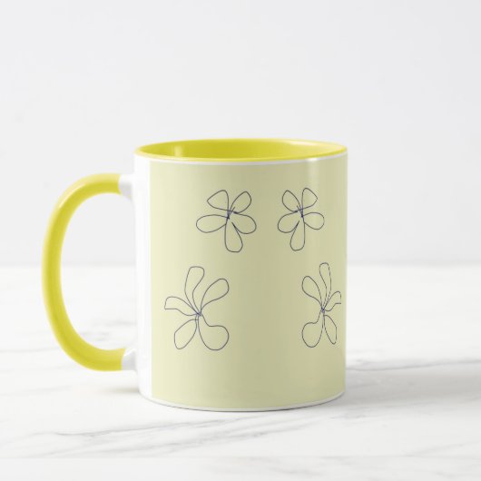 gelbe Blumenvase Tasse (Links)