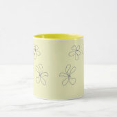 gelbe Blumenvase Tasse (Zentrum)
