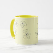 gelbe Blumenvase Tasse (Vorderseite Links)