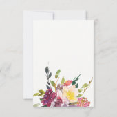 GELBE BLUSH BURGUNDY FLORAL BUNCH WEDING RSVP (Rückseite)