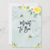 Gelbe Blüte Brautparty Einladung (Rückseite)