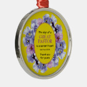 Gelbe Blüte DANK IHNEN Pastor Wertschätzung Ornament Aus Metall (Rechts)