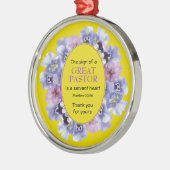 Gelbe Blüte DANK IHNEN Pastor Wertschätzung Ornament Aus Metall (Links)