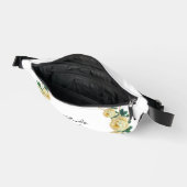 Gelbe Blüte Elegante Gold Glitzer Geo Bauchtasche (Offen)