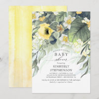 Gelbe Blüte Elegante Niedliche Babydusche
