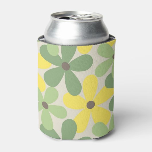 Gelbe Blüte Elegante Wasserfarben Botanisch Dosenkühler (Kanne Vorderseite)
