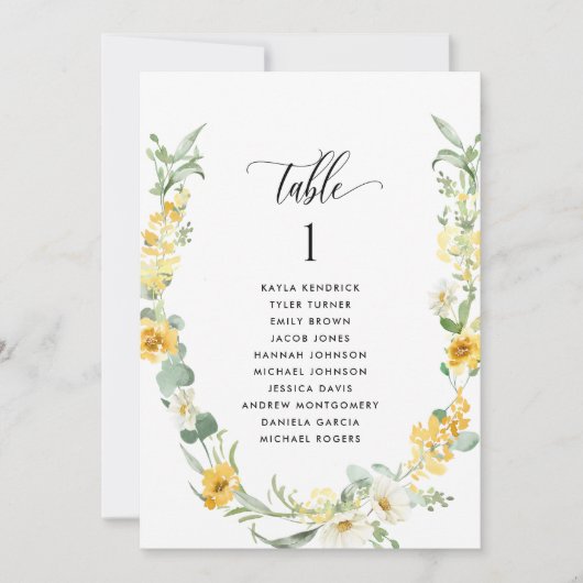 Gelbe Blüte, Gästebuchskarten (Vorderseite)