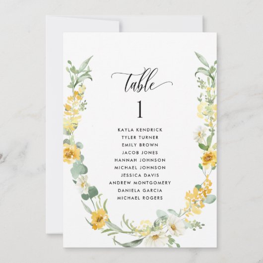 Gelbe Blüte, Gästebuchskarten (Rückseite)