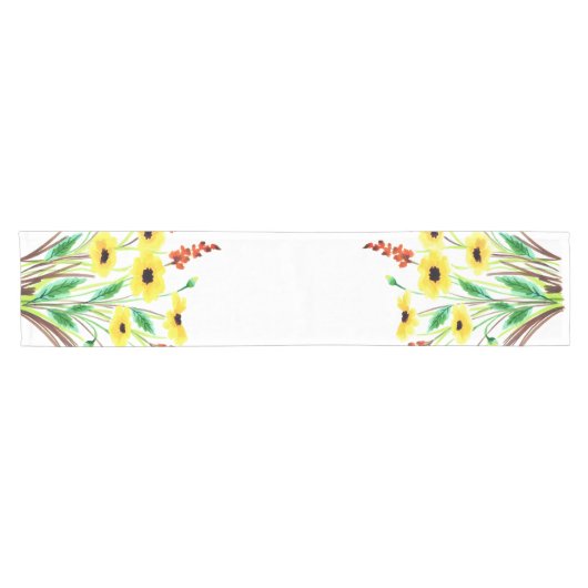 Gelbe Blüte Kurzer Tischläufer (Horizontal)