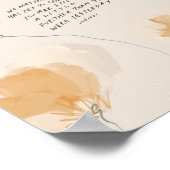 Gelbe Blüte mit inspirierendem Zitat Poster (Ecke)