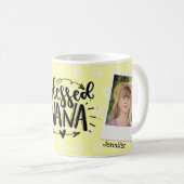 Gelbe Blüte Personalisiertes Oma Foto Tasse (VorderseiteRechts)