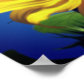 Gelbe Blüte und Insektenfreund Poster (Ecke)