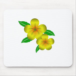 Gelbe Blüten aus Damiana Mousepad