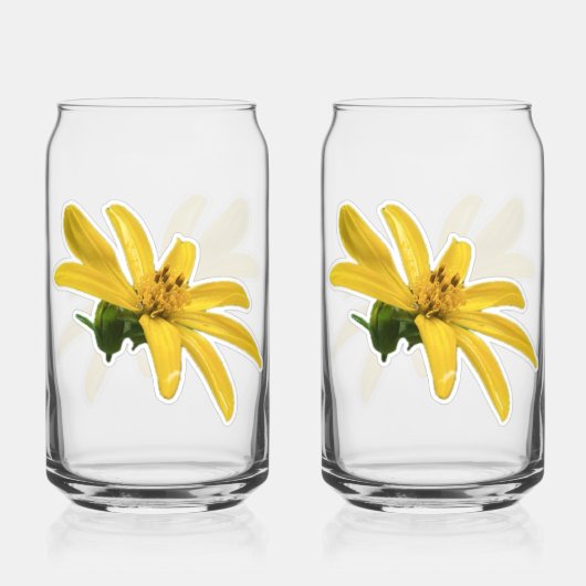 Gelbe Blüten Dosenglas (Rückseite)