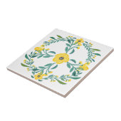 Gelbe Blüten Kleider und zentrale Zerlegung Fliese (Seite)