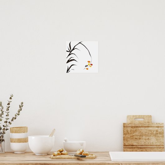 Gelbe Blüten Kunst Print Poster (Küche)