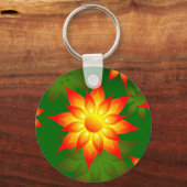 Gelbe Blüten mit grünem Hintergrund-57557 Schlüsselanhänger (Vorderseite)