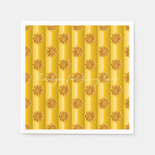 Gelbe Blüten Serviette (Vorderseite)