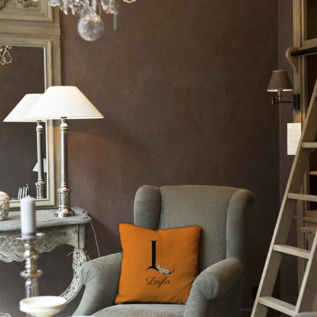 Gelbe Blüten Vintager Brief Kissen (Von Creator hochgeladen)