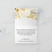 Gelbe Blütenblume Dankeskarte (Innenseite)