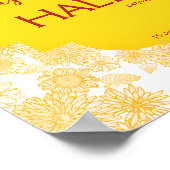 Gelbe Blütenblume, Halbwertszeichen Poster (Ecke)