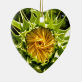 Gelbe Blütenblume Keramik Ornament (Rechts)