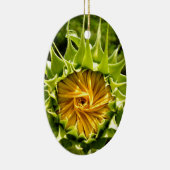 Gelbe Blütenblume Keramikornament (Rechts)