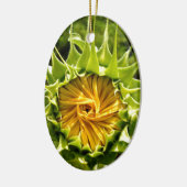 Gelbe Blütenblume Keramikornament (Links)
