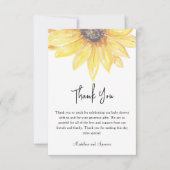 Gelbe Blütenblume Kinderdusche Dankeskarte (Vorderseite)