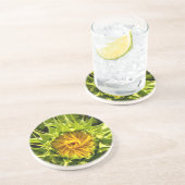 Gelbe Blütenblume Untersetzer (Seite)