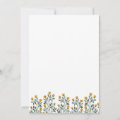 Gelbe Blütenblüte Brautdusche Einladung (Rückseite)