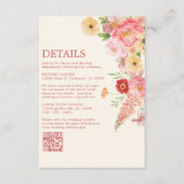 Gelbe Blütenbutter Hochzeitscode qr Begleitkarte (Vorderseite)