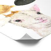 Gelbe Blütenfarm Baby Dusche Begrüßungszeichen Poster (Ecke)