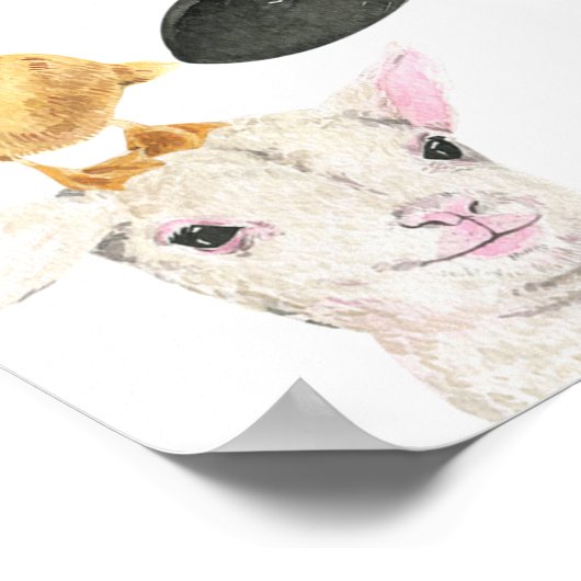 Gelbe Blütenfarm Baby Dusche Begrüßungszeichen Poster (Ecke)