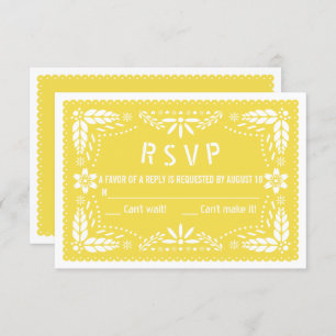 Gelbe Blütenpapagei Picado Volkskunst Babydusche RSVP Karte