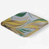 Gelbe Blütenplatte Pappteller (Gewinkelt)