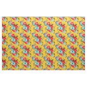 Gelbe Blütenstreifen-Mischung Stoff (Fat Quarter (45,7 x 55,9 cm))