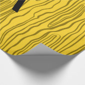 Gelbe bois Imitat des Monogramms Geschenkpapier (Ecke)