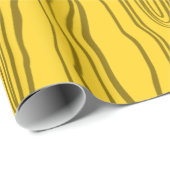 Gelbe bois Imitat des Monogramms Geschenkpapier (Rolleneckpunkt)