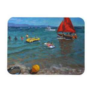 Gelbe Bojen- und Rotsegel Abersoch 2012 Magnet