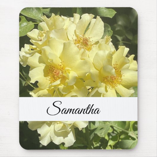 Gelbe botanische Blume Mousepad (Vorne)