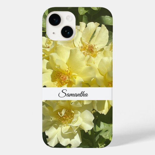 Gelbe Botanische Blumen Case-Mate iPhone Hülle (Rückseite)