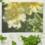 Gelbe Botanische Blumen Geschirrtuch (Gefaltet)