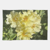Gelbe Botanische Blumen Geschirrtuch (Horizontal)