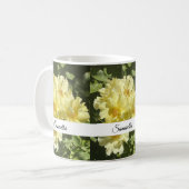 Gelbe Botanische Blumen Kaffeetasse (Vorderseite Links)